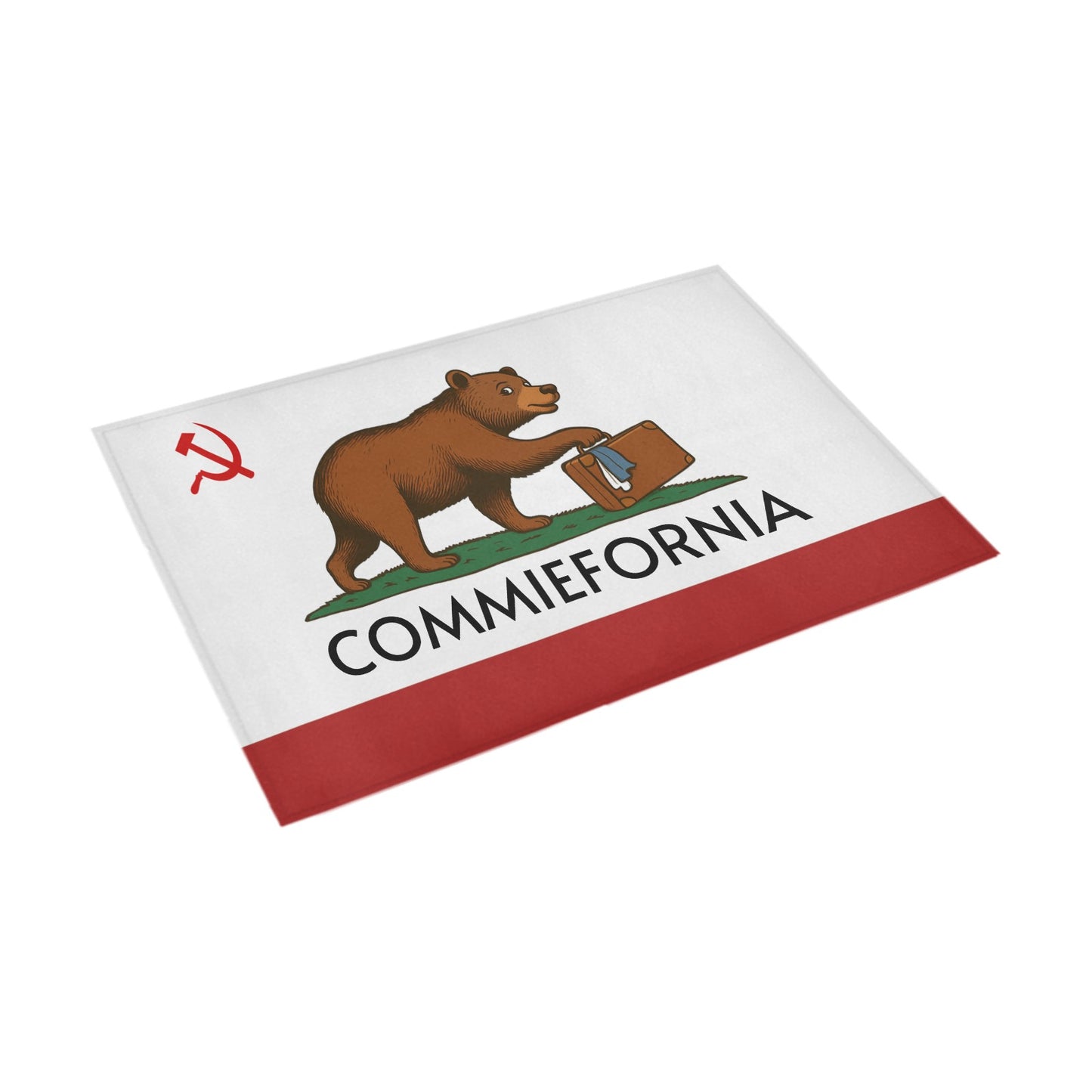 Commiefornia (California Flag Inspired) Doormat 30" x 18" (Sponge Material)