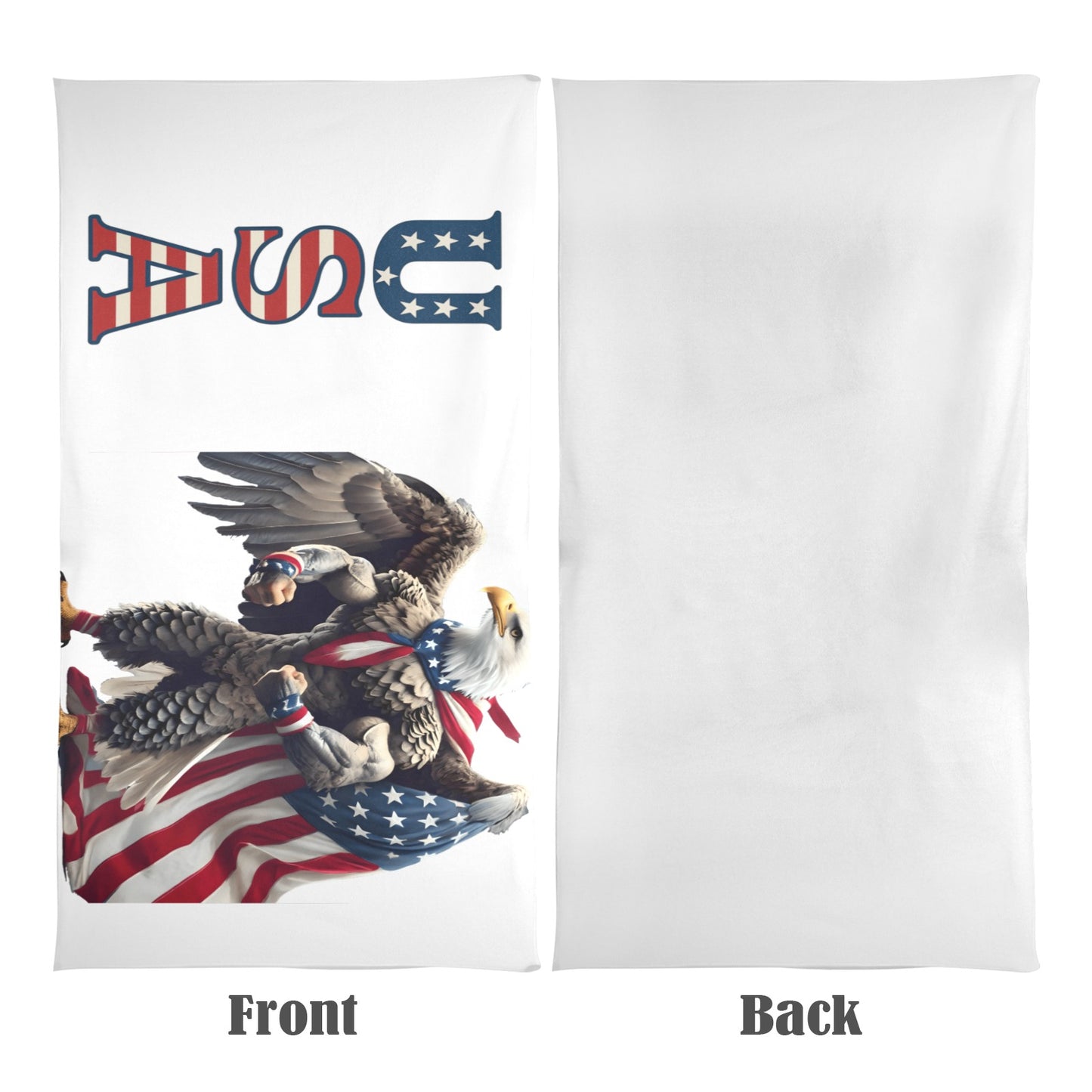 USA/American Flag Inspired Eagle with Cape "USA" Beach Towel 31"x71" (Made in USA)