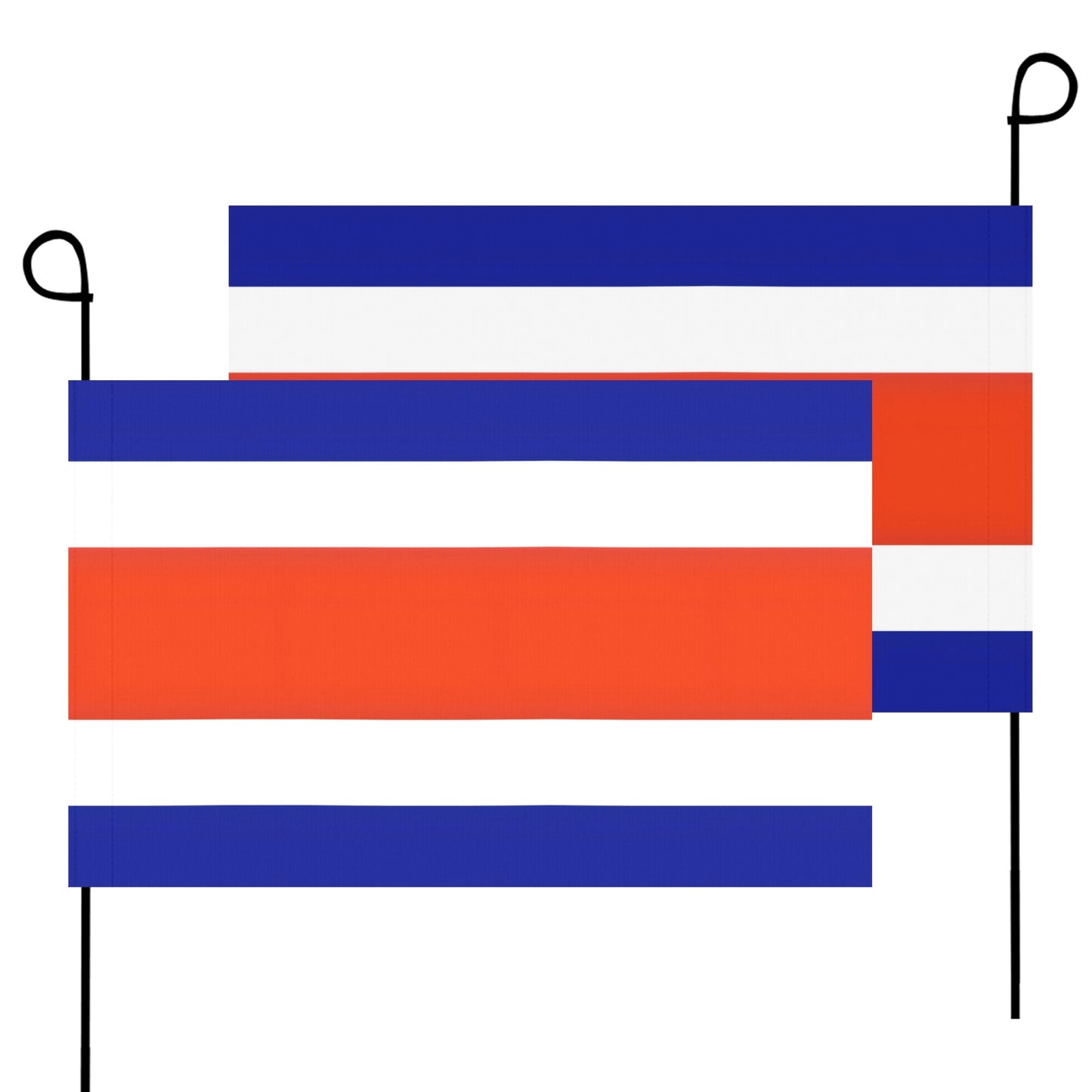 Blue, white, red striped flags by Luv My Flag.