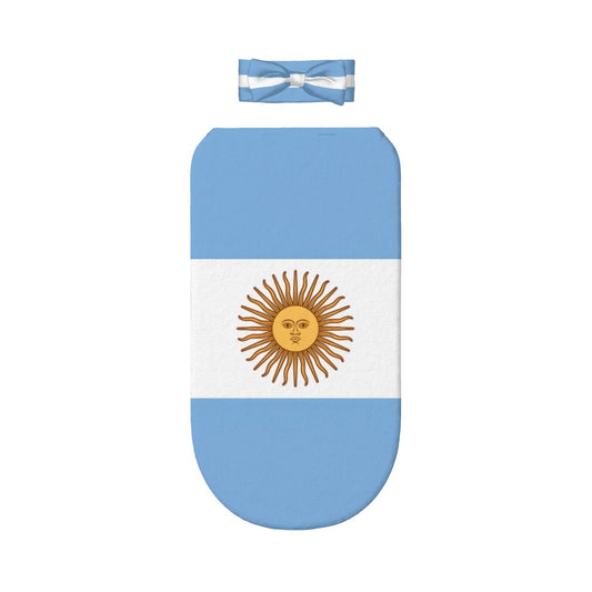 Argentina Flag Inspired Baby Swaddle Sack with Baby Headband