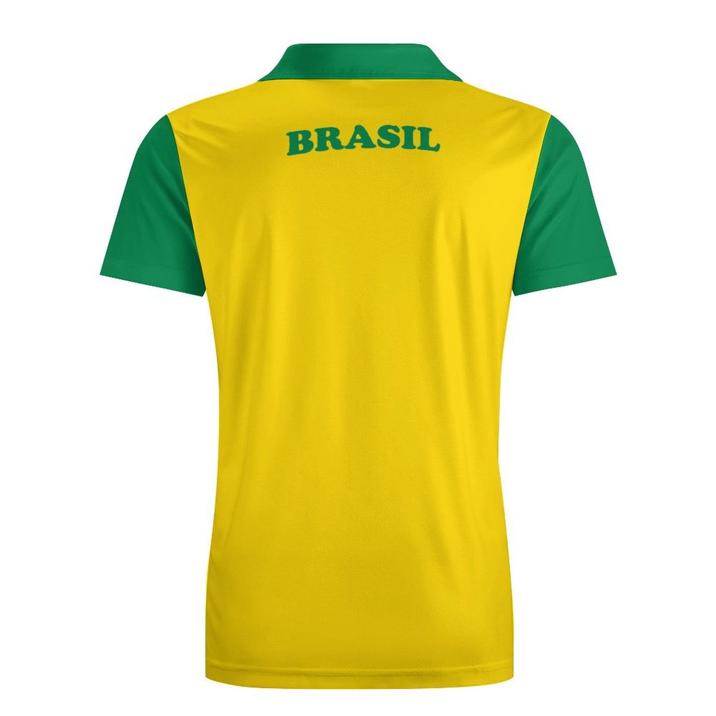 Brazil Flag Inspired Men’s Premium Ice Silk Polo Shirt