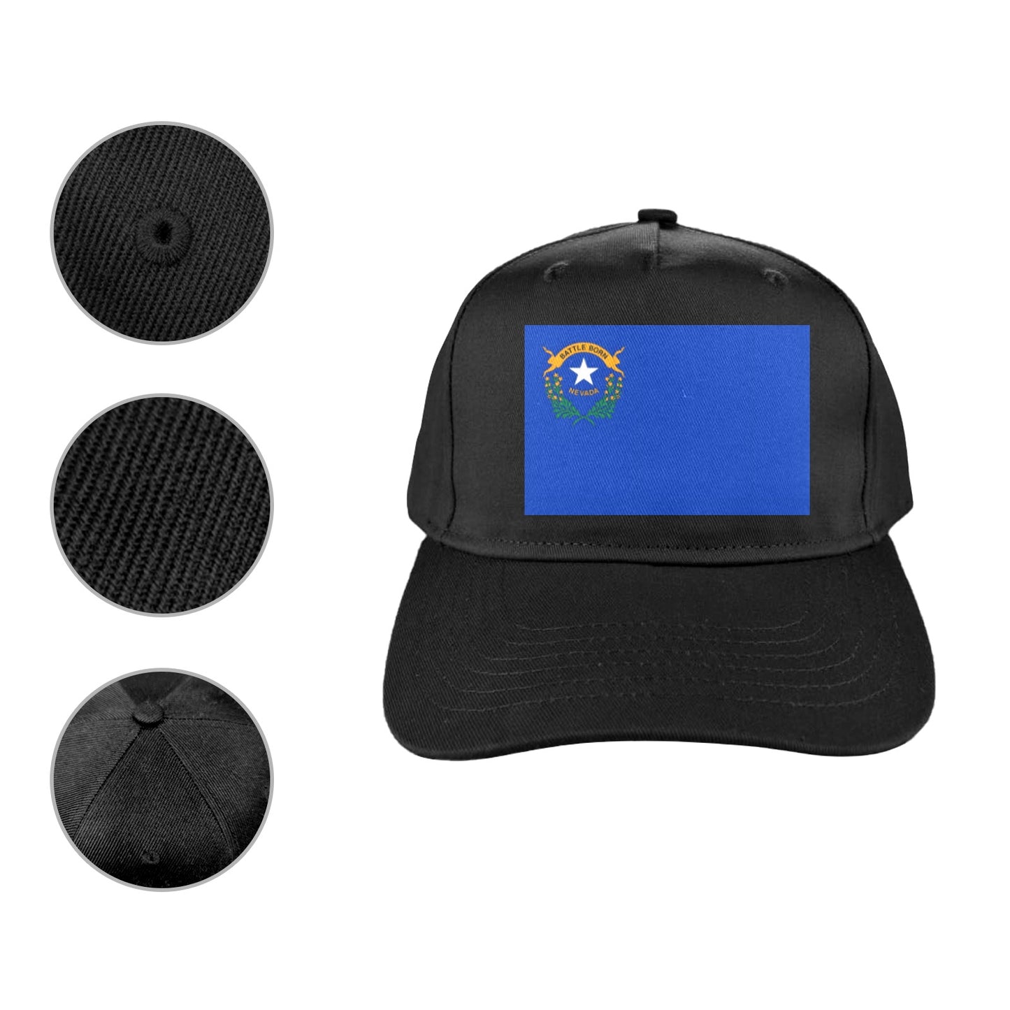 Nevada Flag Baseball Cap (Made in USA)