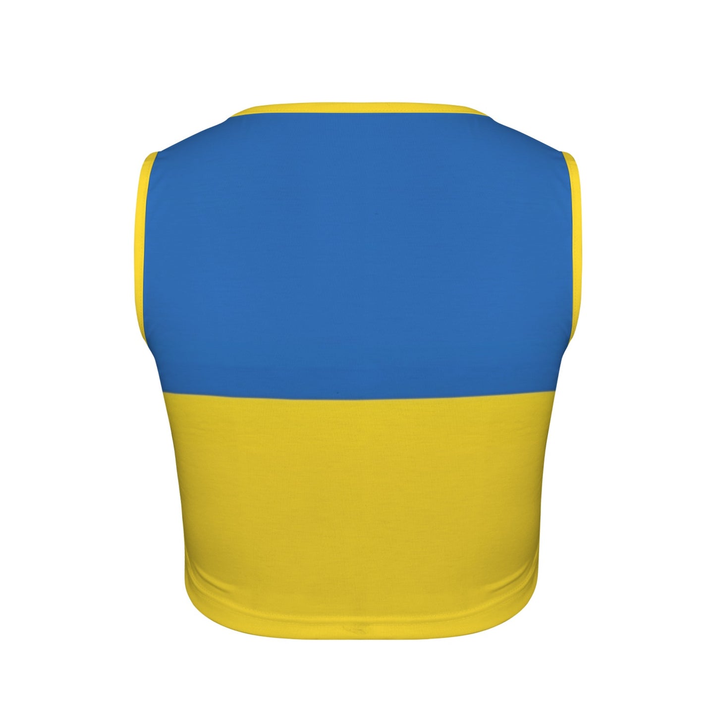 Ukraine Flag Inspired Square Neck Crop Tank Tops