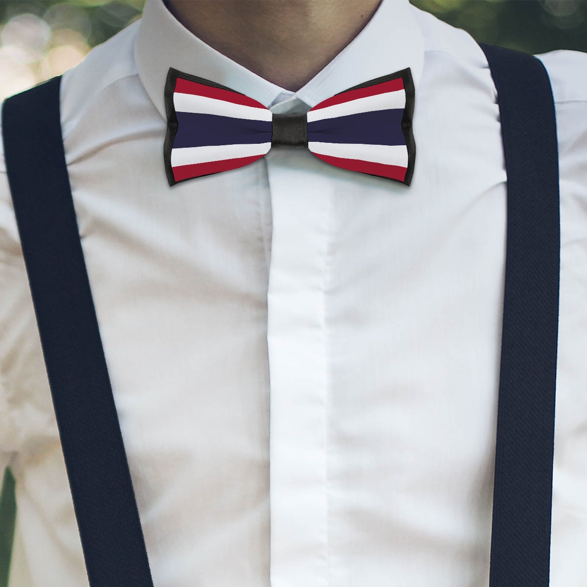 Thailand Flag Inspired Bow Tie – Look Sharp, Show your Columbian Pride