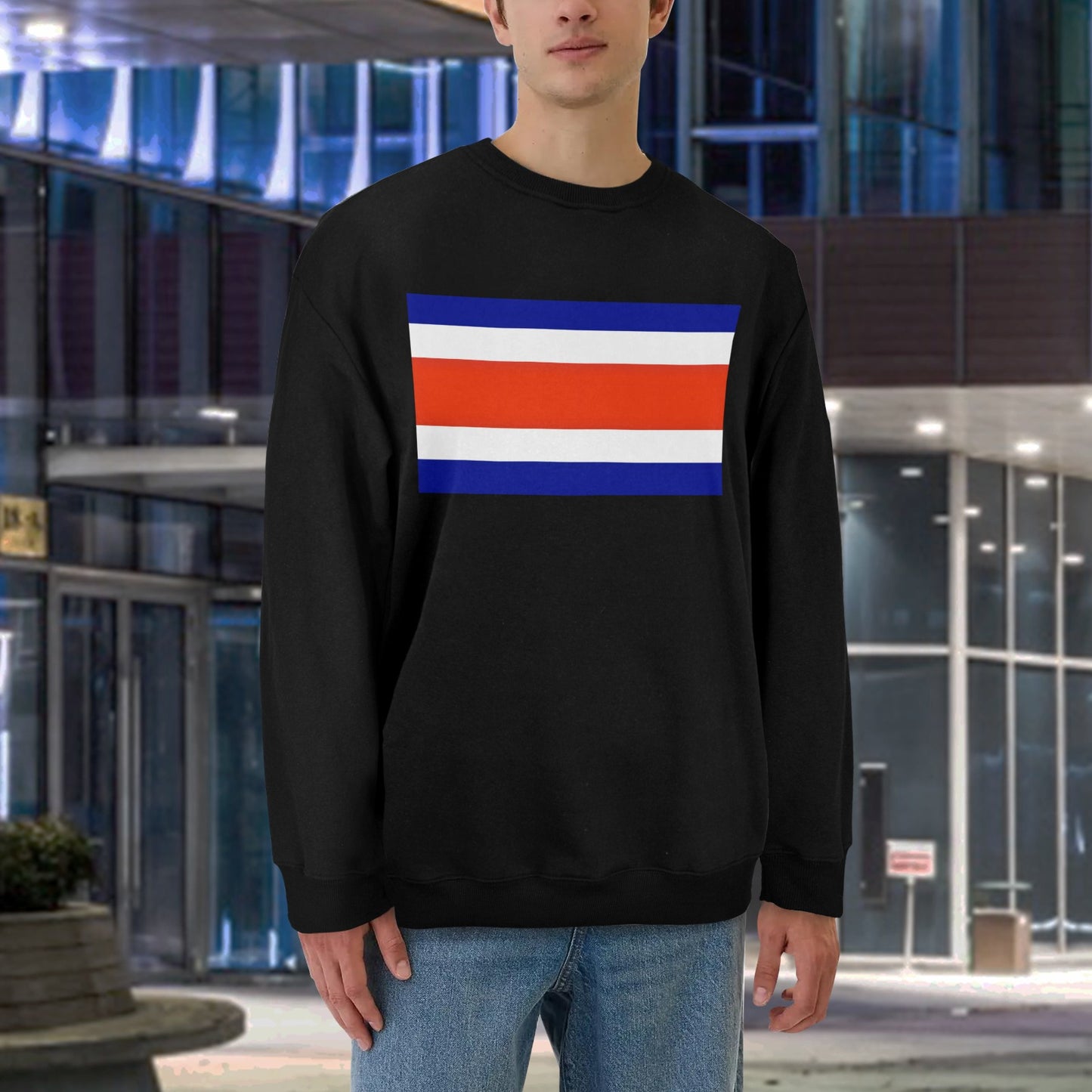 Costa Rica Flag Unisex Fleece Sweatshirt (Made in the USA)
