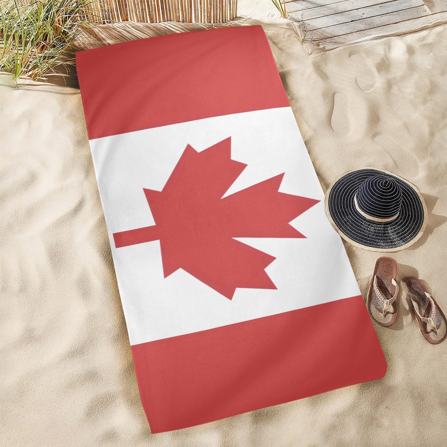 Canada Flag Inspired Beach Towel 31"x71" (Made in USA)