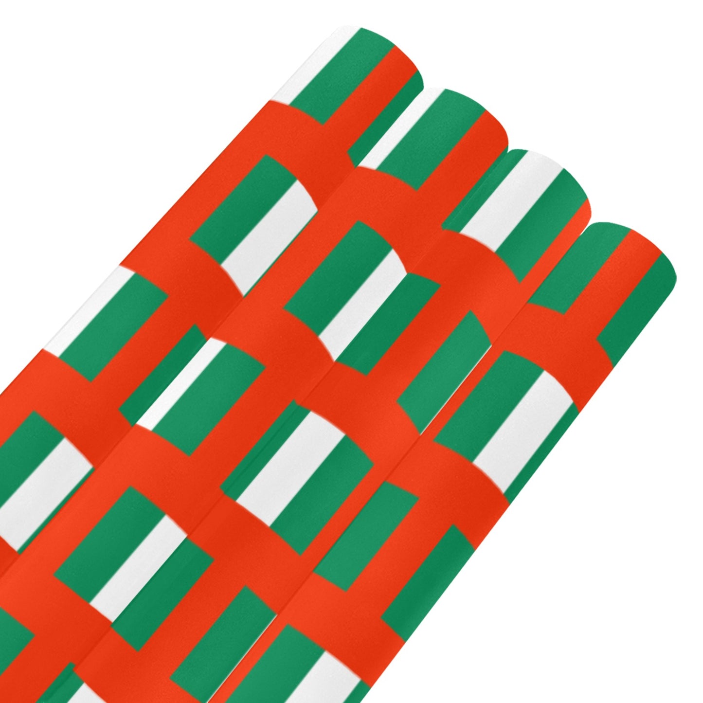 Nigeria Flag Inspired Custom Gift Wrapping Paper 58"x 22.5" (4 Rolls)