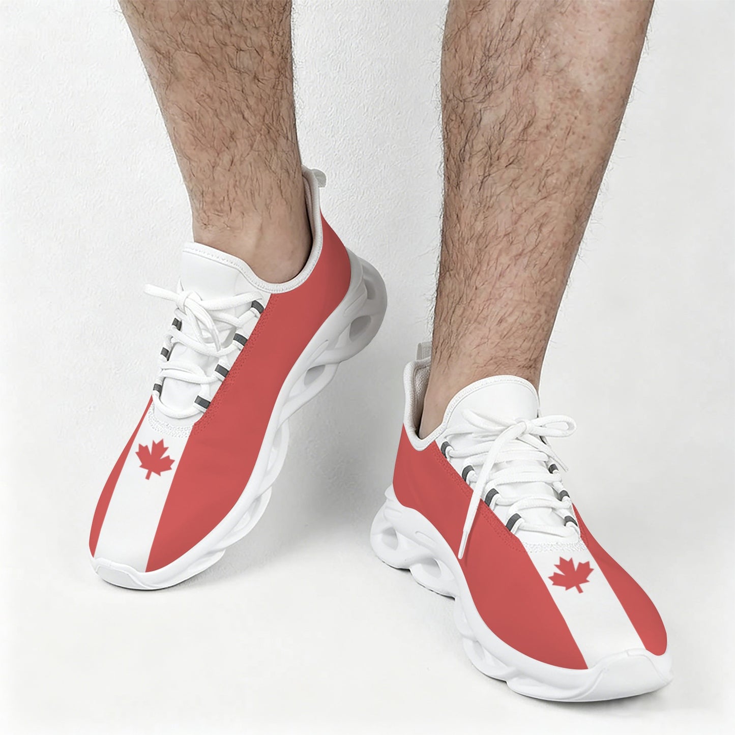 Canada Flag Inspired Men's Twisted Sole Sneakers