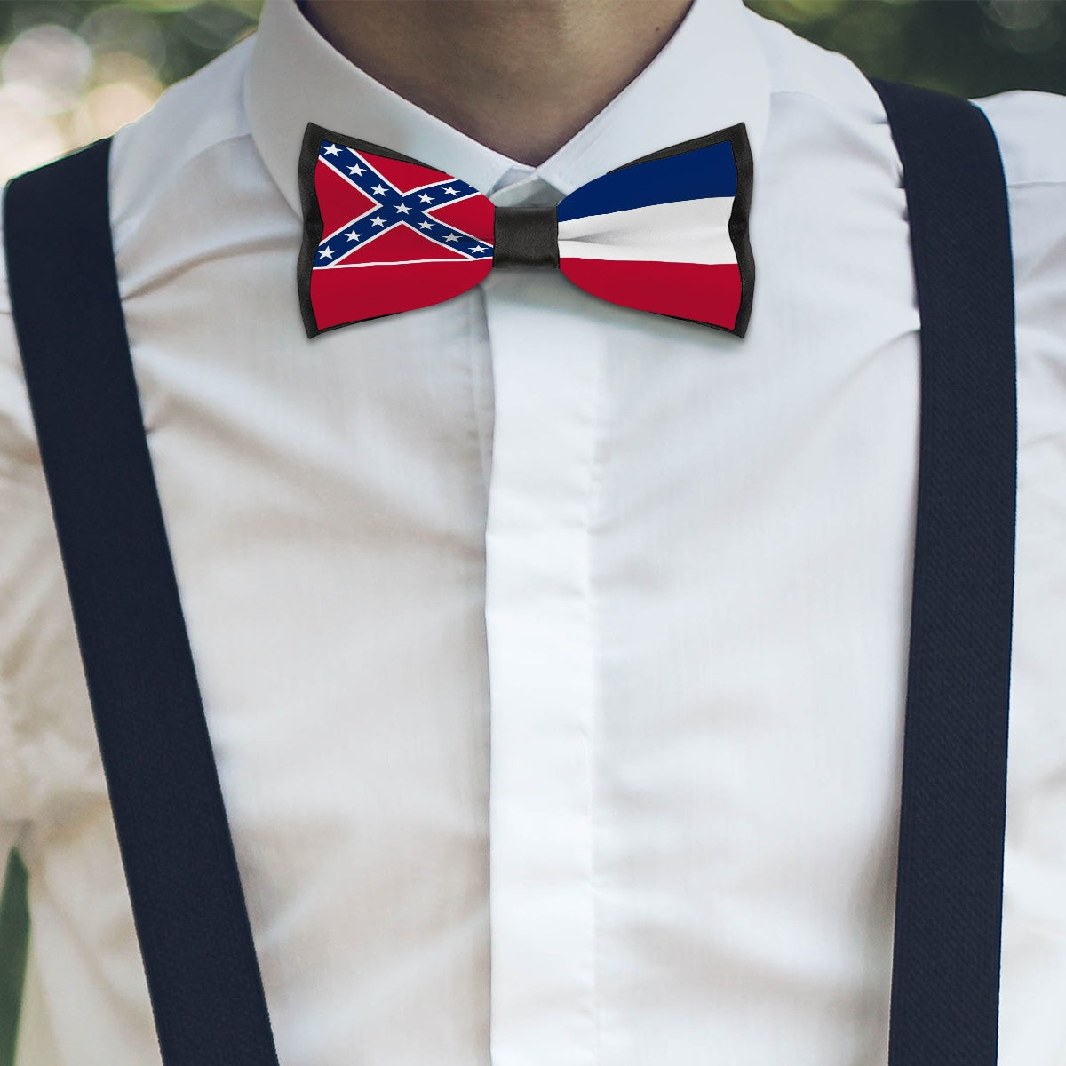 Mississippi Flag (retired) Inspired Bow Tie – Look Sharp, Show your Columbian Pride