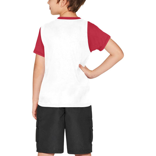 American Flag Heart Boys Crew Neck T-Shirt Made in the USA