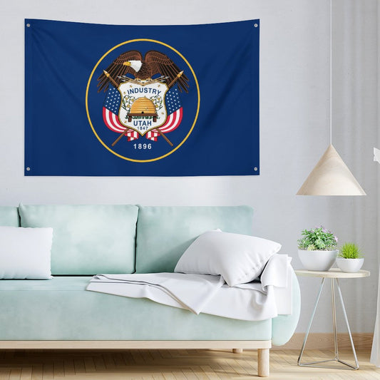 Utah (retired) Flag Inspired Wall Mount Flag with Four Grommets (35x59 in)