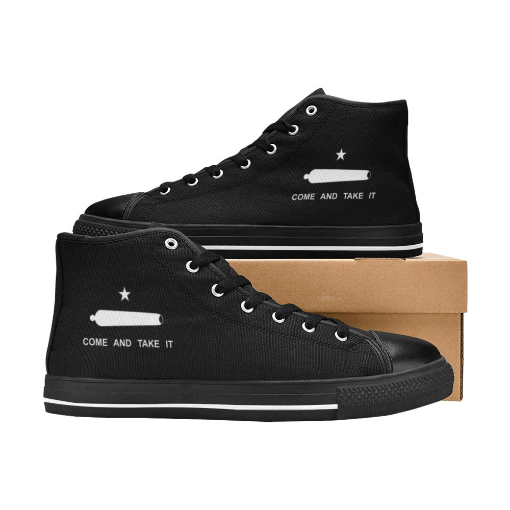 Come and Take It Flag Mens High Top Canvas Shoes