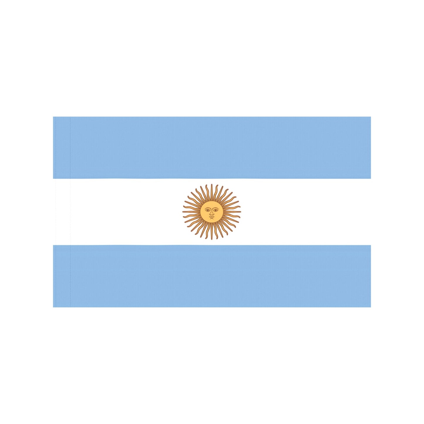 Luv My Flag Argentina flag with sun, blue stripes.