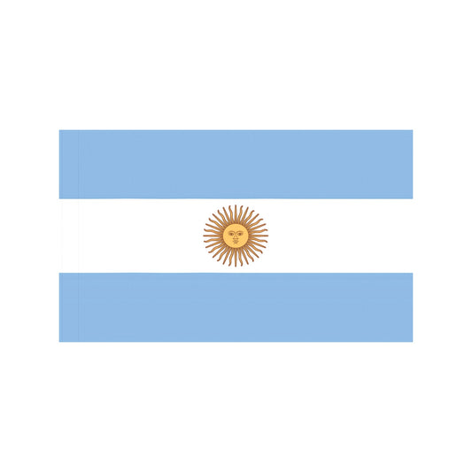Luv My Flag Argentina flag with sun, blue stripes.