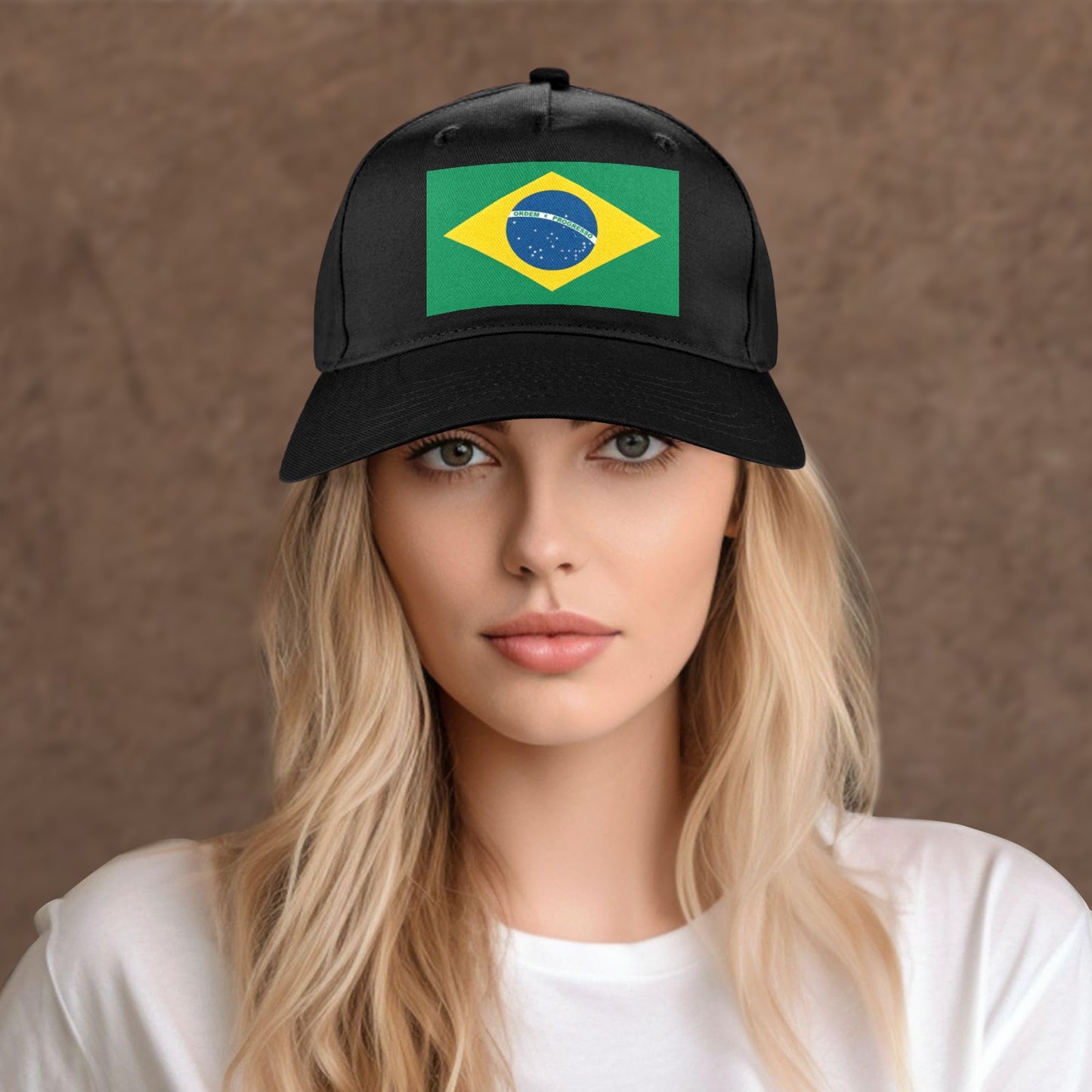 Brazil Flag Baseball Cap (Made in USA)
