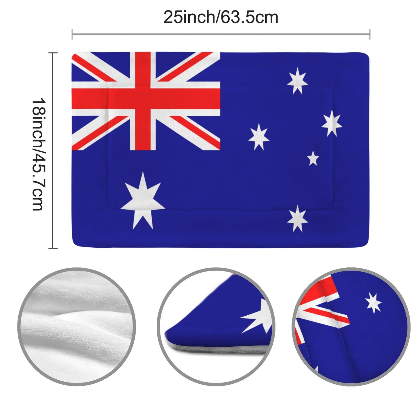 Australia Flag Inspired Pet Mat 25x18inch (Made in the USA)