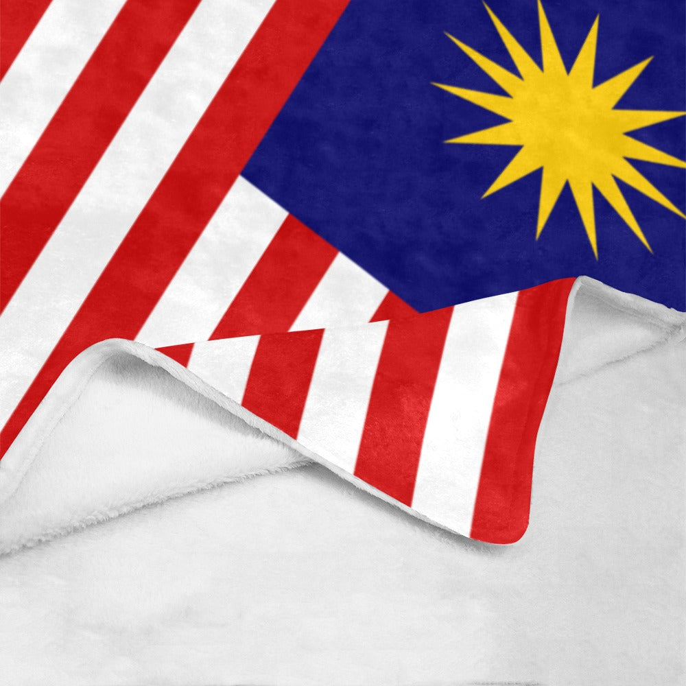 Cozy blanket featuring Malaysia flag design by Luv My Flag.