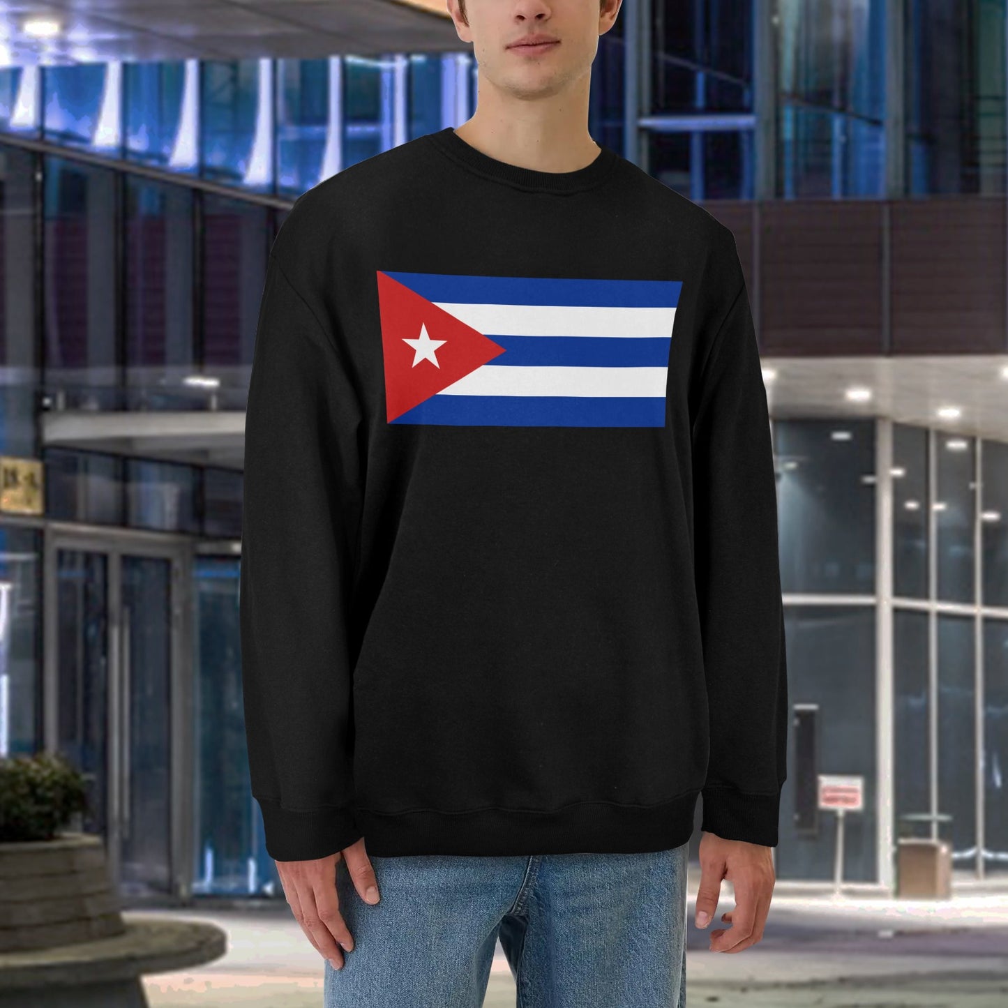 Cuba Flag Unisex Fleece Sweatshirt (Made in the USA)