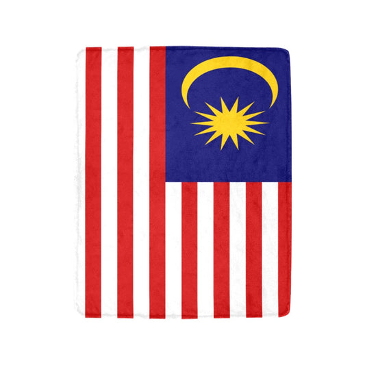 Malaysian flag blanket by Luv My Flag, vibrant design.