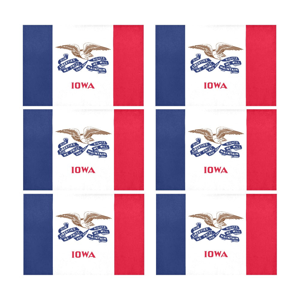 Iowa Flag Placemats 12" x 18" (Set of 6)