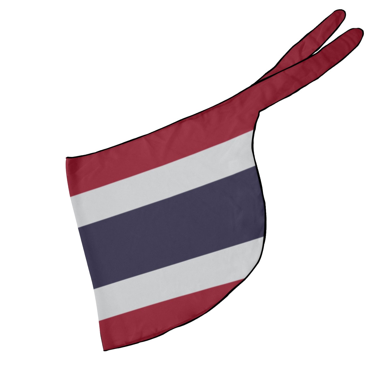 Red, white, blue striped flag with bunny ears. Luv My Flag.