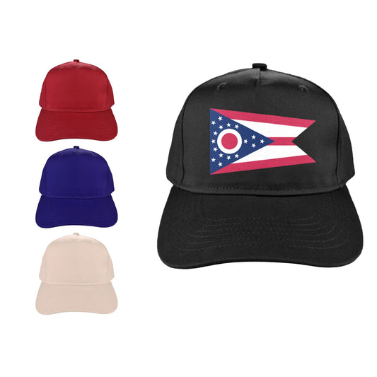 Ohio Flag Baseball Cap (Made in USA)