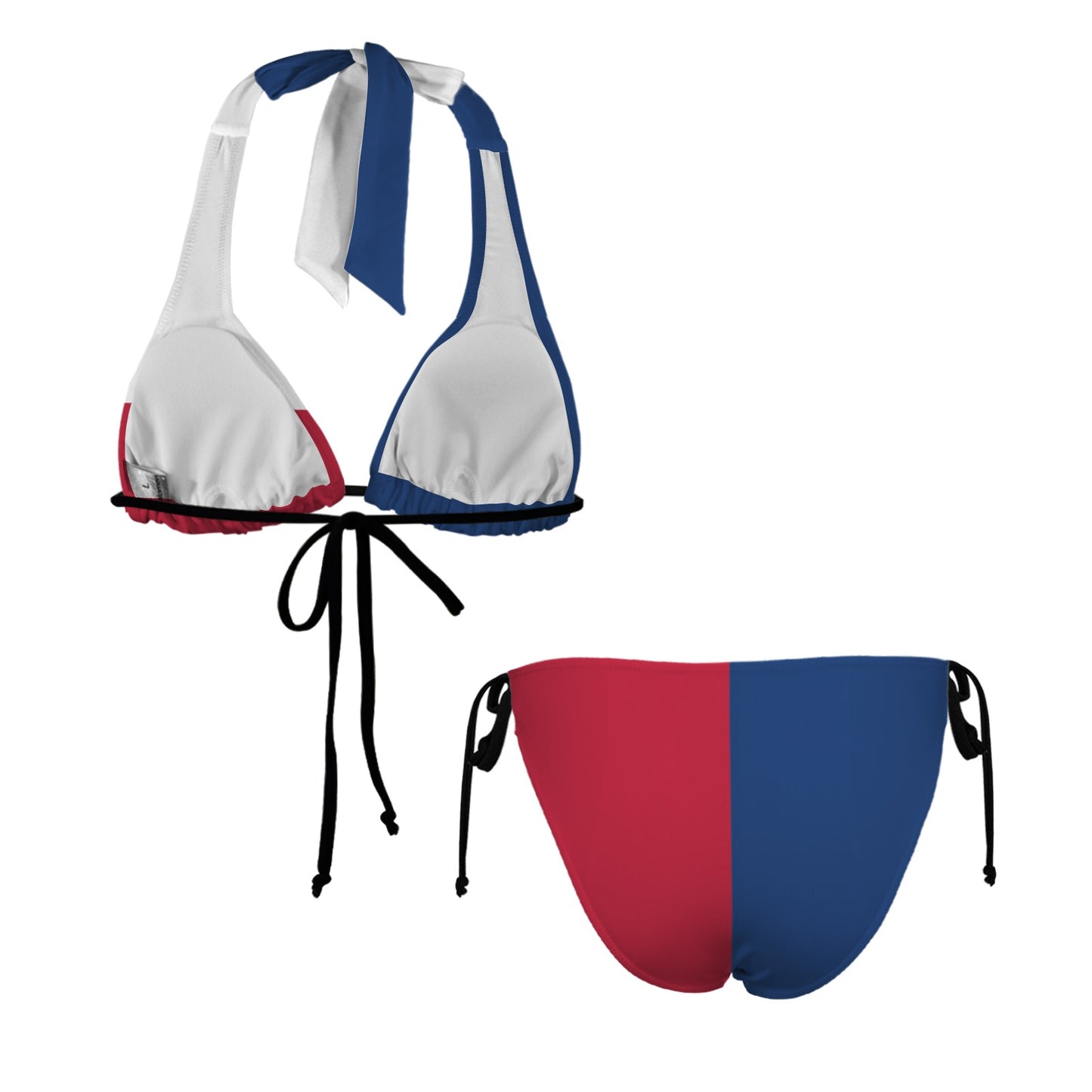 Texas Flag Inspired Halterneck String Bikini Sets