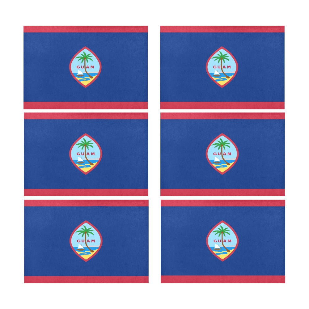Guam Flag Placemats 12" x 18" (Set of 6)