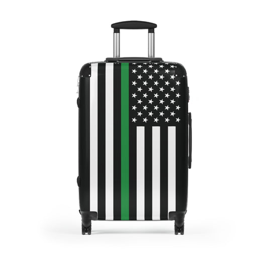 Thin Green Line Flag Inspired Suitcase