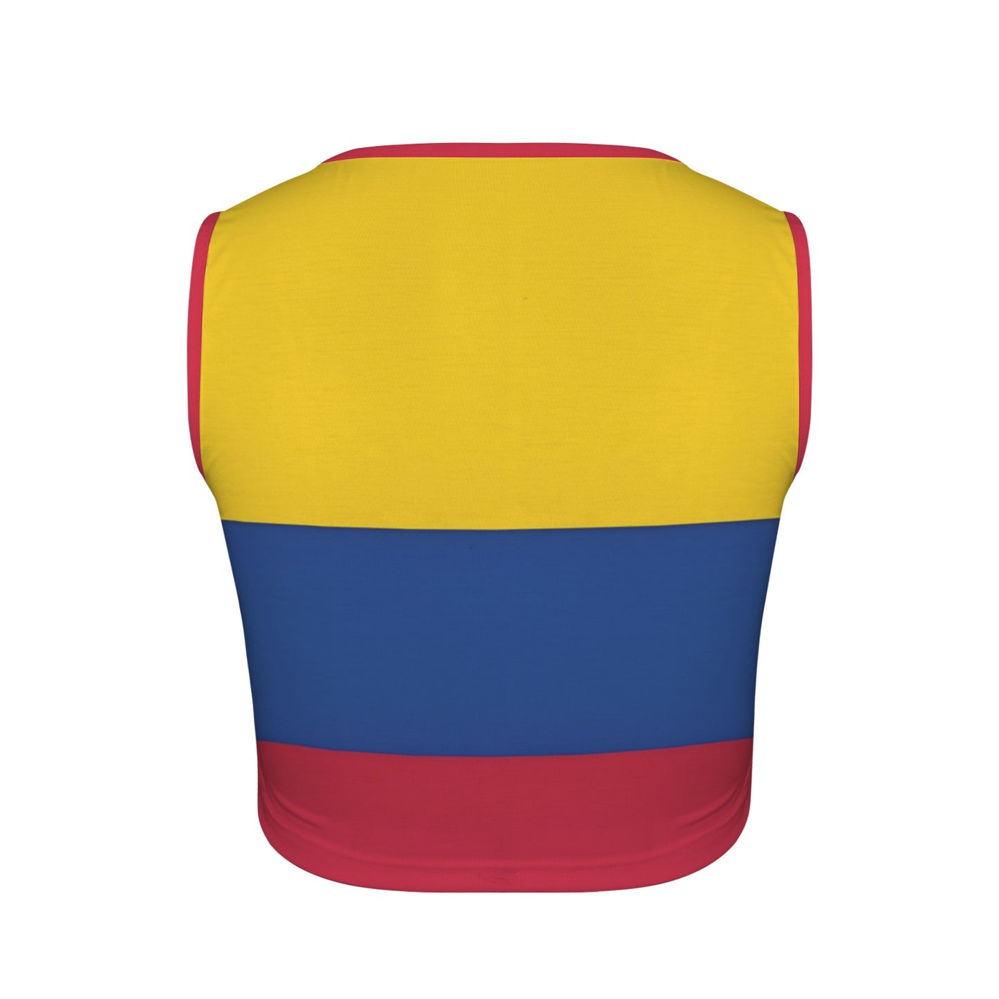 Colombia Flag Inspired Square Neck Crop Tank Tops
