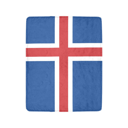 Iceland Flag Blanket, Sherpa Fleece.