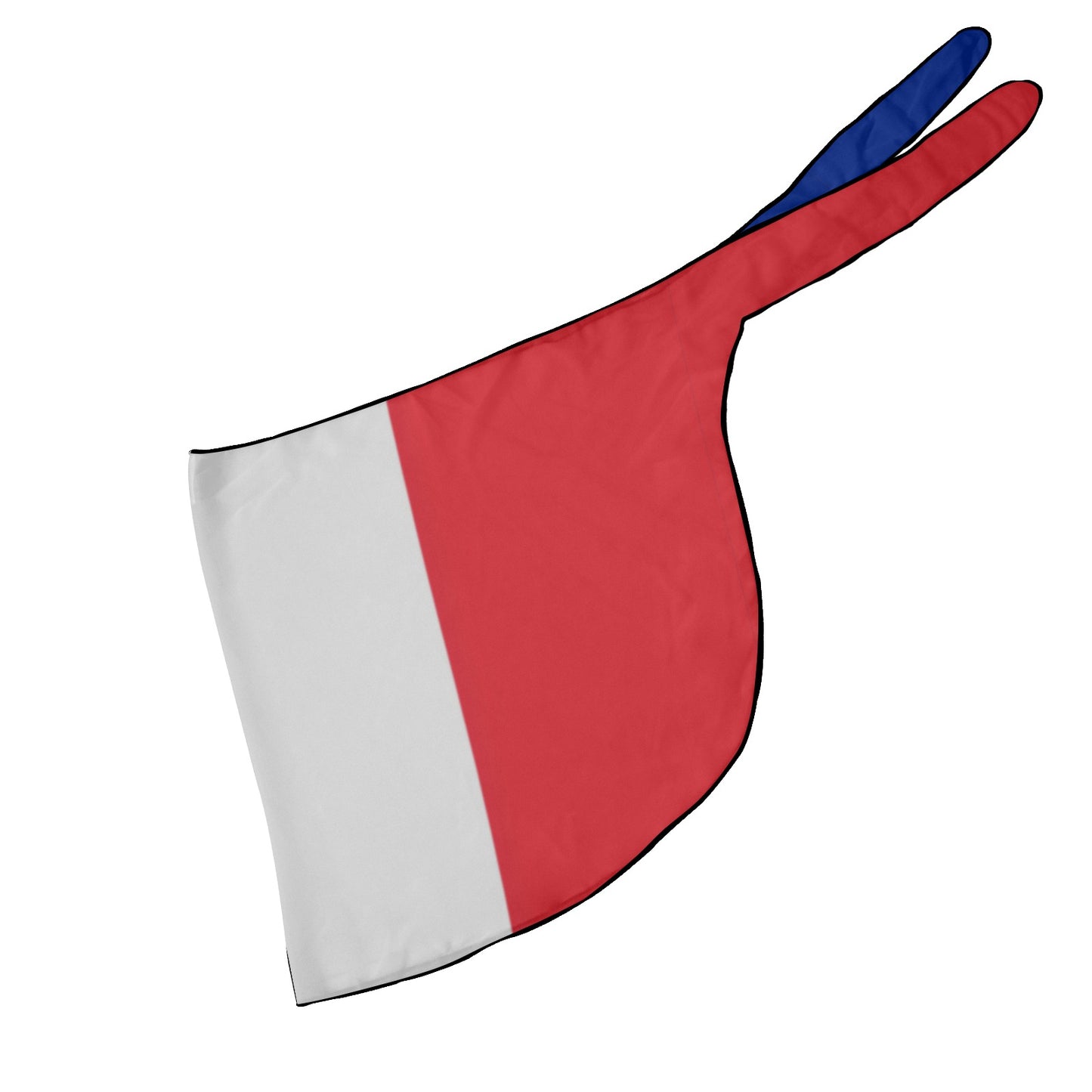 "Luv My Flag equestrian saddle pad in vibrant French design."