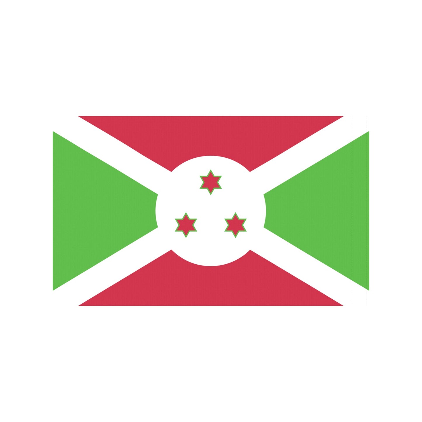 Burundi flag design by Luv My Flag, vibrant colors.