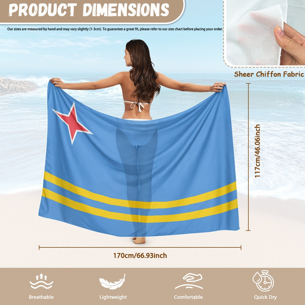 Aruba Flag Inspired Bikini Cover-Up
