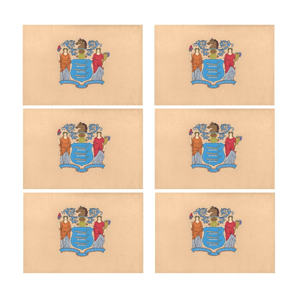 New Jersey Flag Placemats 12" x 18" (Set of 6)