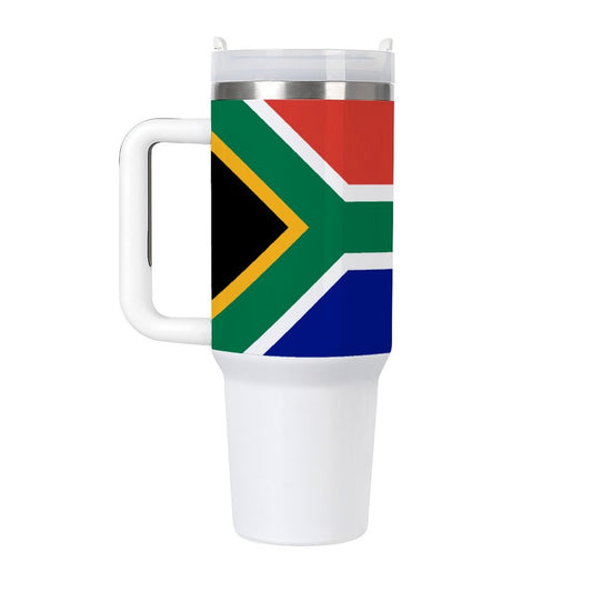 South African flag tumbler with handle.