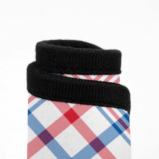 USA/American Flag Inspired Plaid Pattern Car Floor Mats(4pcs)