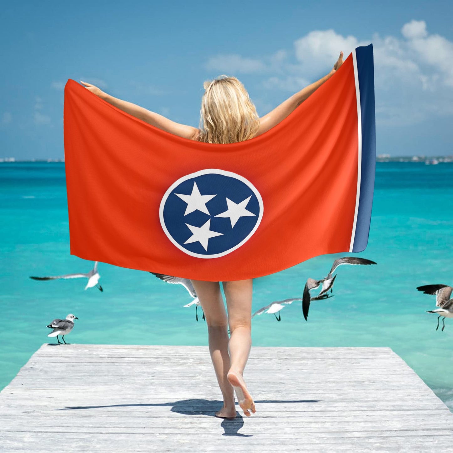 Tennessee Flag Beach Towel 31"x71" (Made in USA)