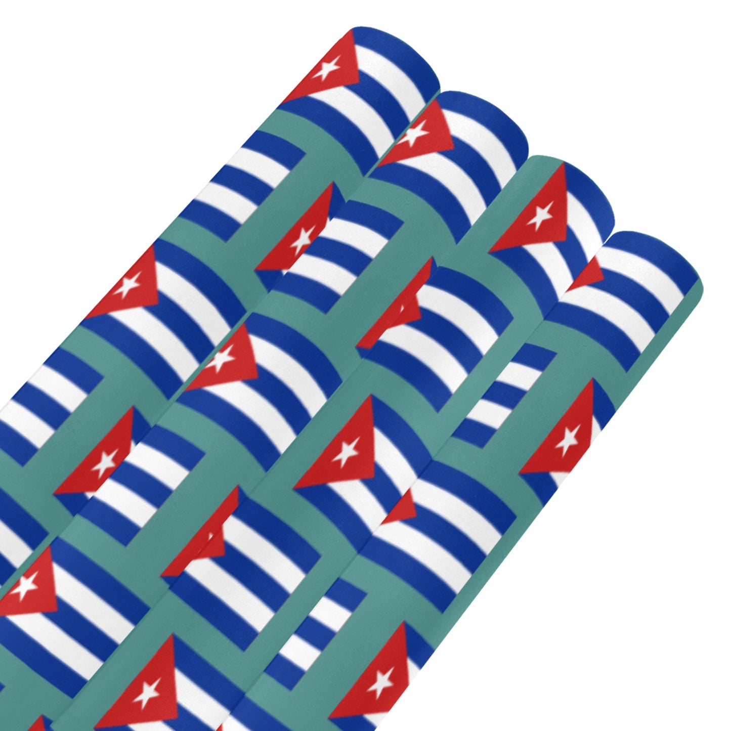 Cuba Flag Inspired Custom Gift Wrapping Paper 58"x 22.5" (4 Rolls)