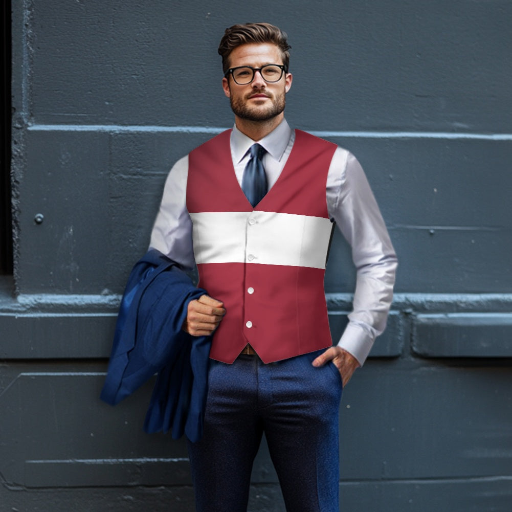 Latvia Flag Suit vest jacket