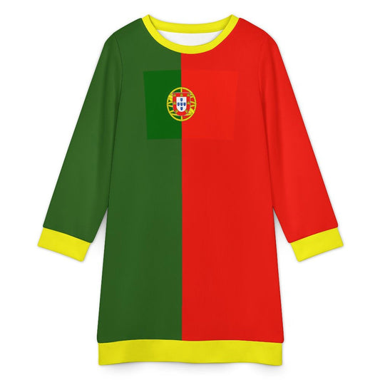 Portugal Flag Inspired Sweater Dress