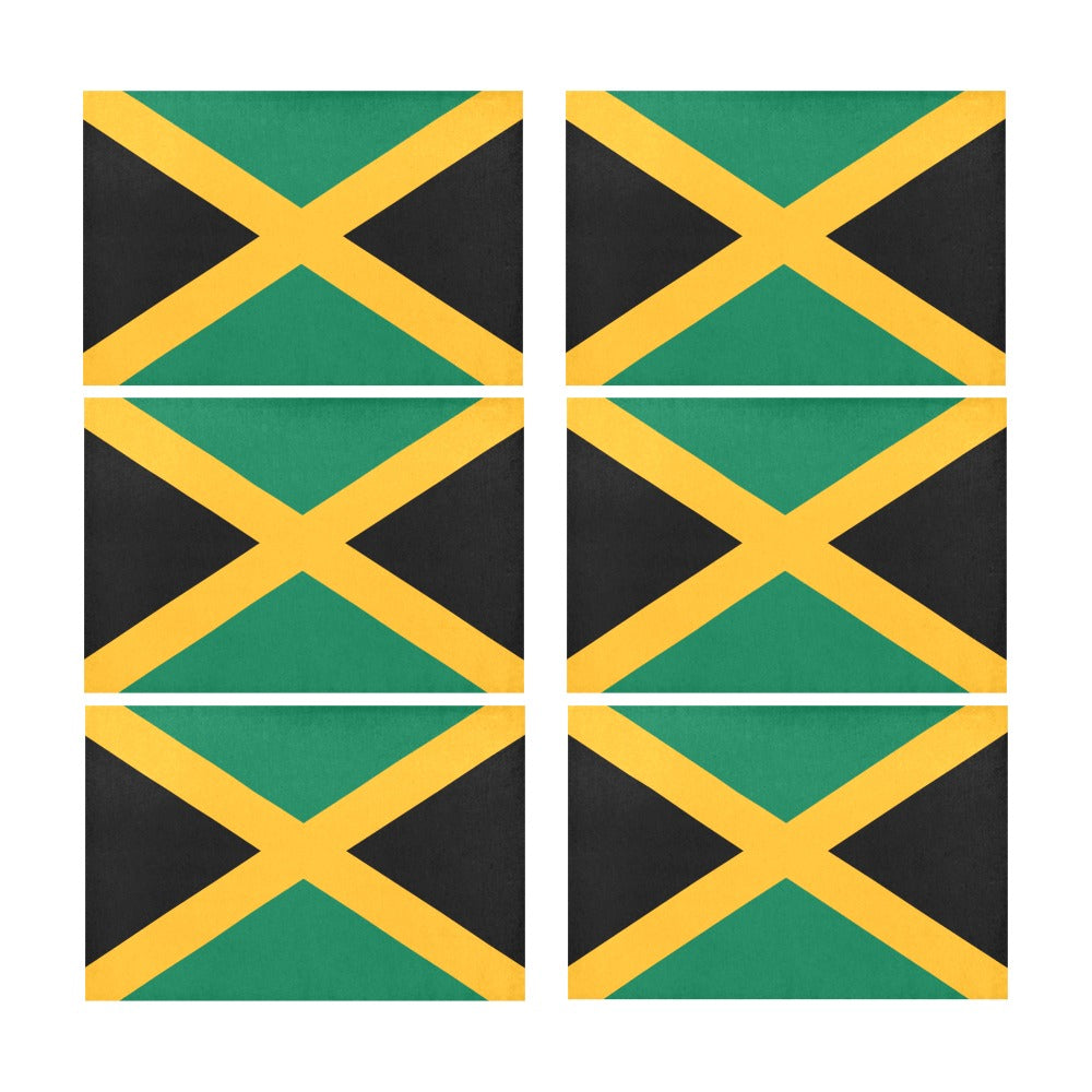 Jamaica Flag Placemats 12" x 18" (Set of 6)