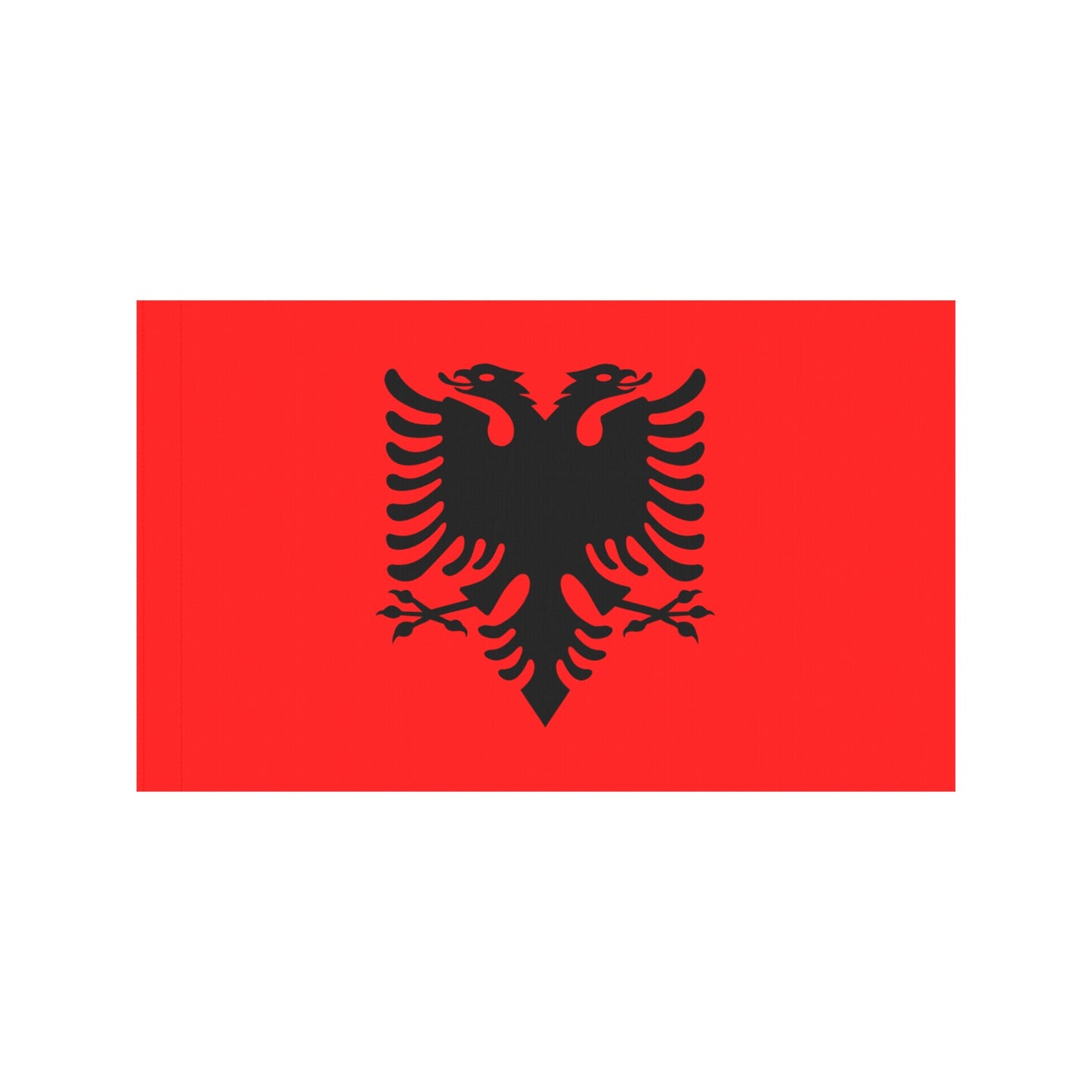 Red flag with black double-headed eagle, Luv My Flag.