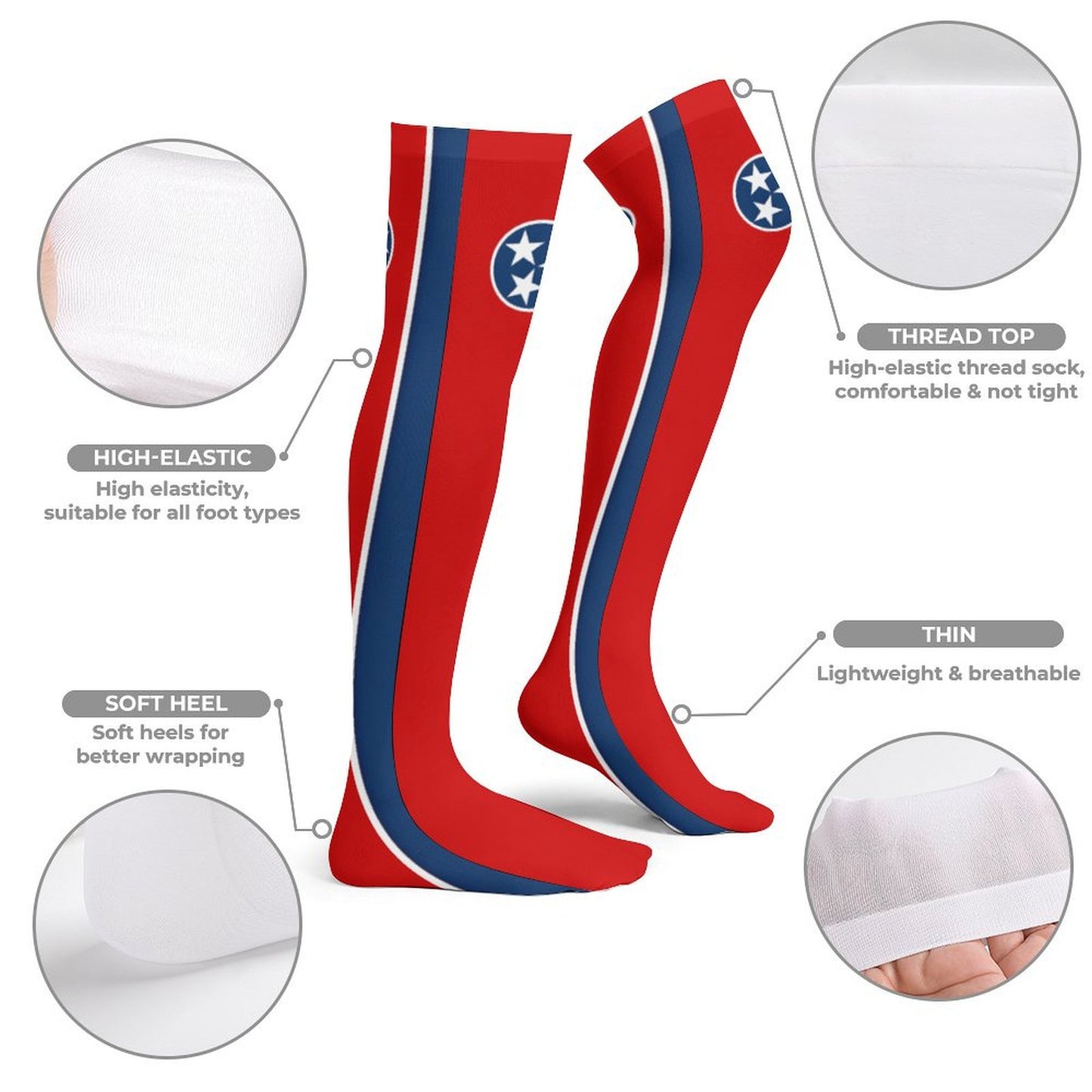 Tennessee Flag Trendy Stockings(Long)