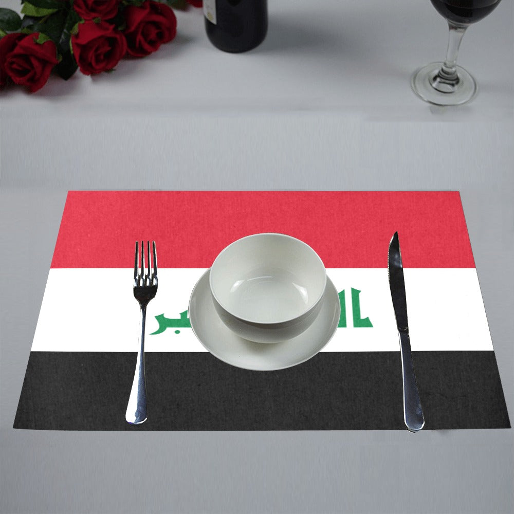 Iraq Flag Placemats 12" x 18" (Set of 6)