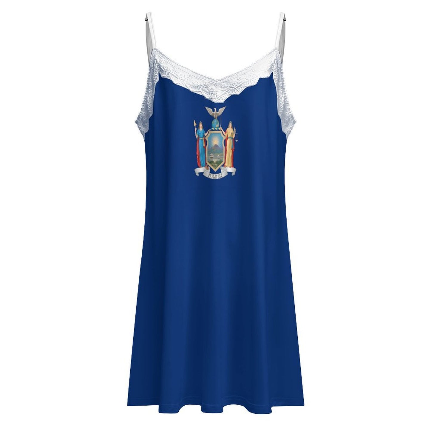 New York Flag Inspired Lace Trim Camisole Nightgown