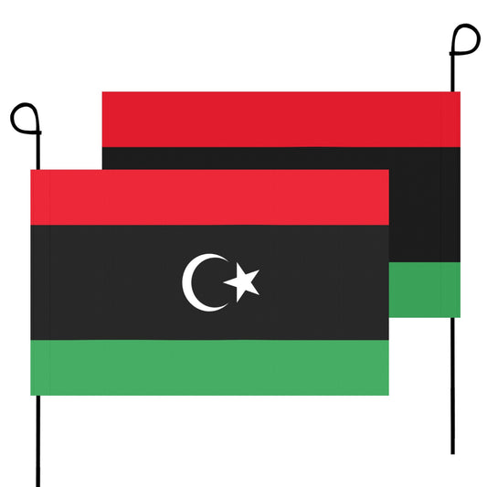 Two Libyan flags by Luv My Flag, prominently displayed.
