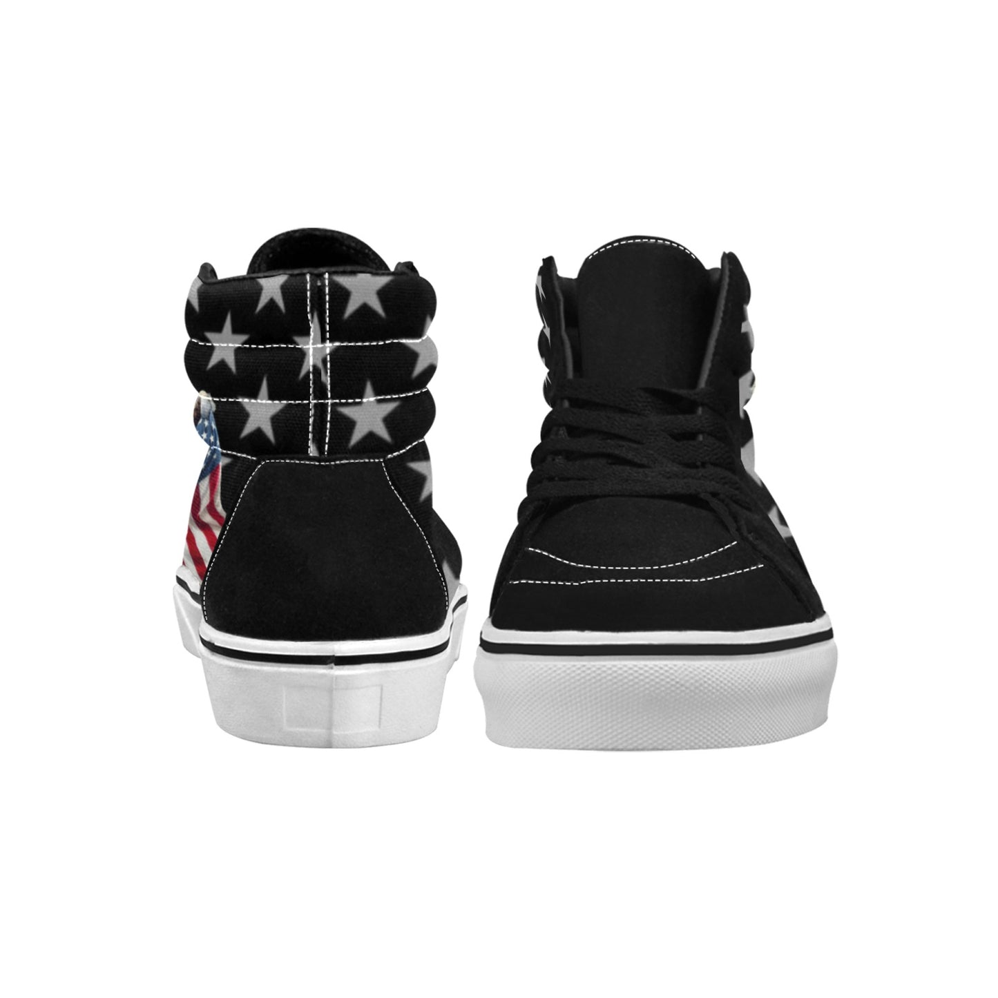 USA/American Flag Inspired Eagle Women's High Top Canvas Shoes