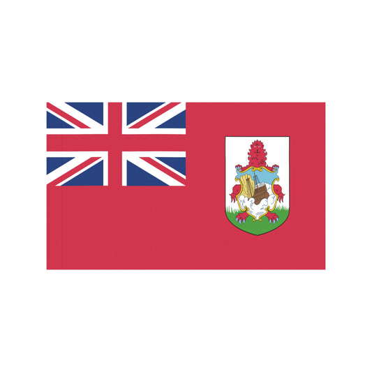 Flag of Bermuda by Luv My Flag, red background.