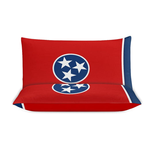 Tennessee Flag Inspired 3-Piece Bedding Set (1 Duvet Cover + 2 Pillow Shams) – 102"×90"